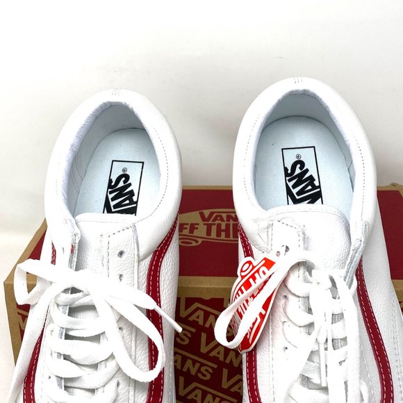 🌿 SPRING SALE 🌿 VANS Old Skool Leather Pop White Men’s Size 11.5 VN0A5AO92HL - Picture 4 of 10